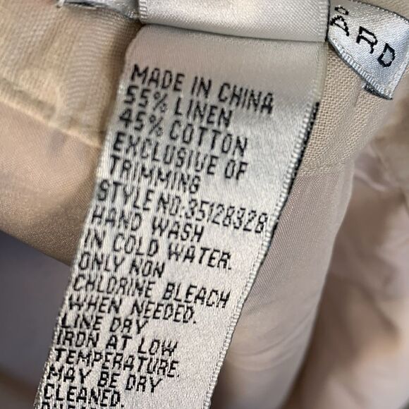 Peter Nygard linen cotton knee length skirt fall colored embroidery size 16 - Picture 8 of 8